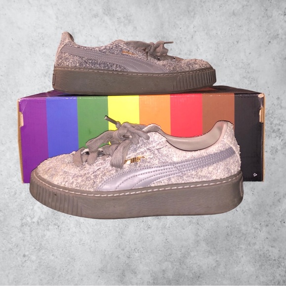 Puma | Fuzzy Suede Platform Elemental | Steel Grey & Grey - Picture 4 of 16